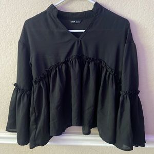 Black flowy blouse